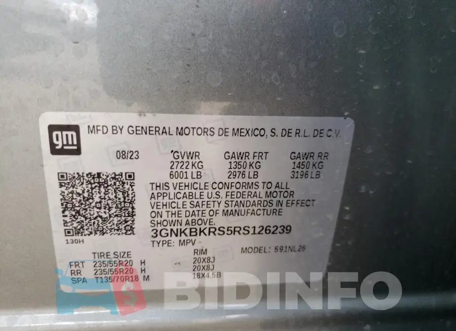 3GNKBKRS5RS126239 Photo# 12