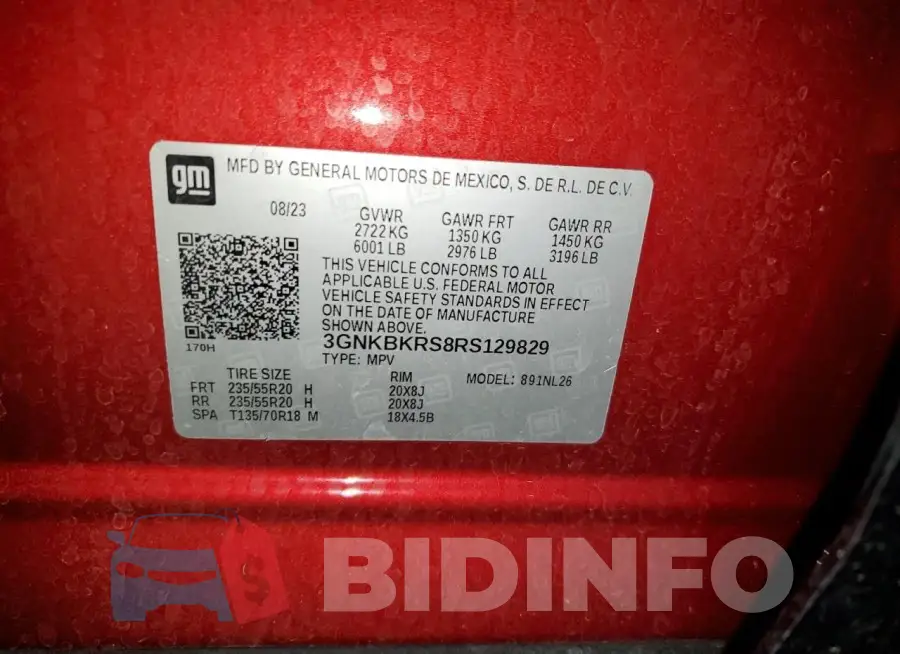 3GNKBKRS8RS129829 Photo# 12