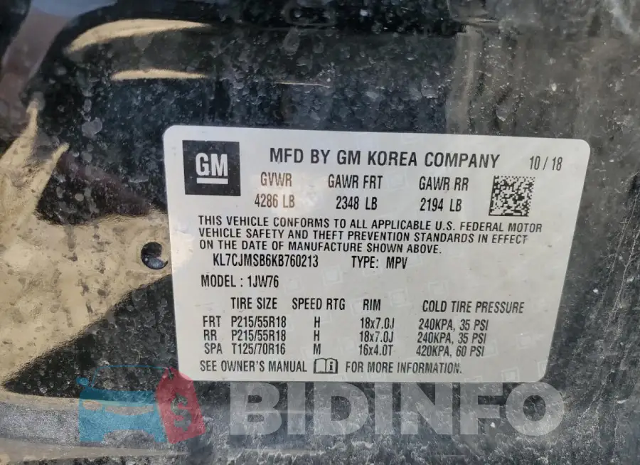 KL7CJMSB6KB760213 Photo# 12