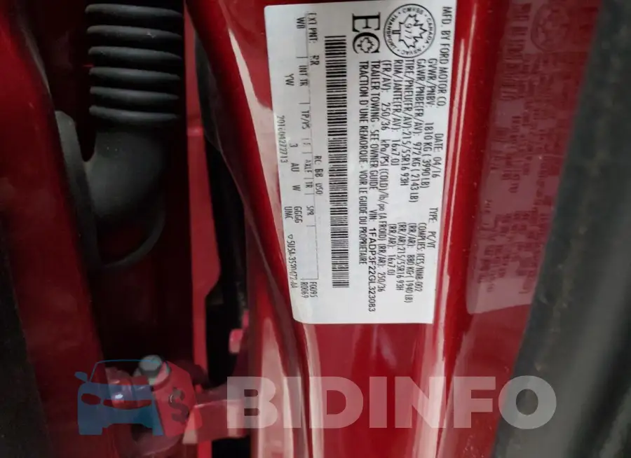 1FADP3F22GL323083 Photo# 12