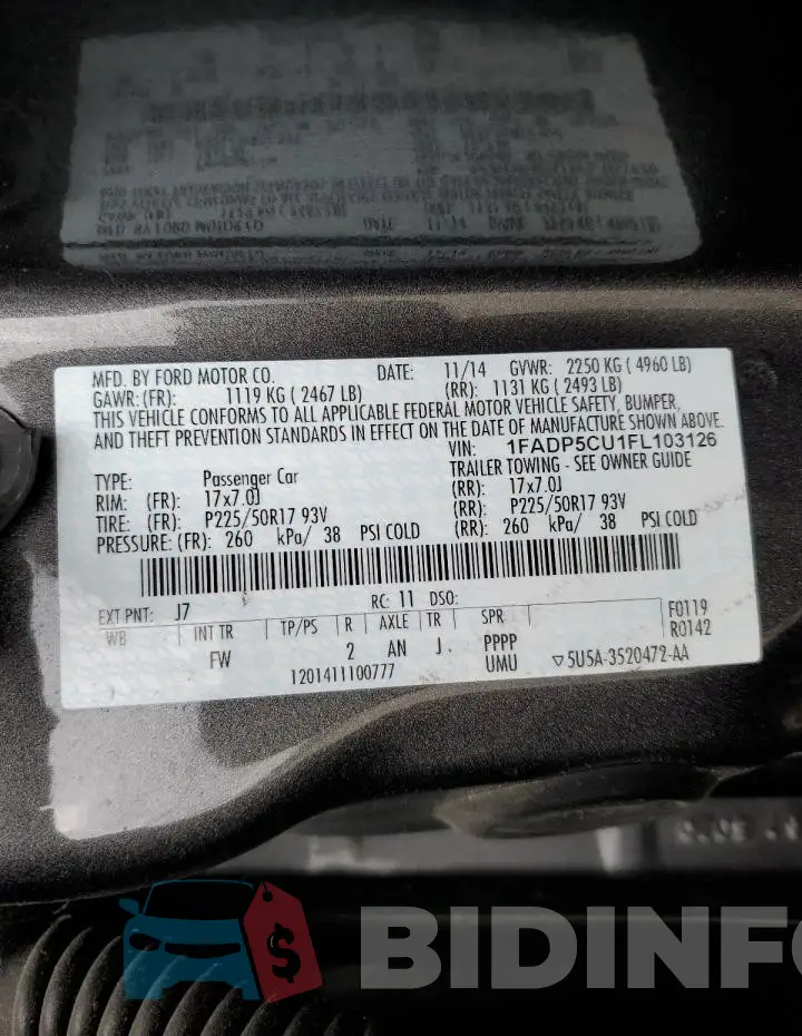 1FADP5CU1FL103126 Photo# 13