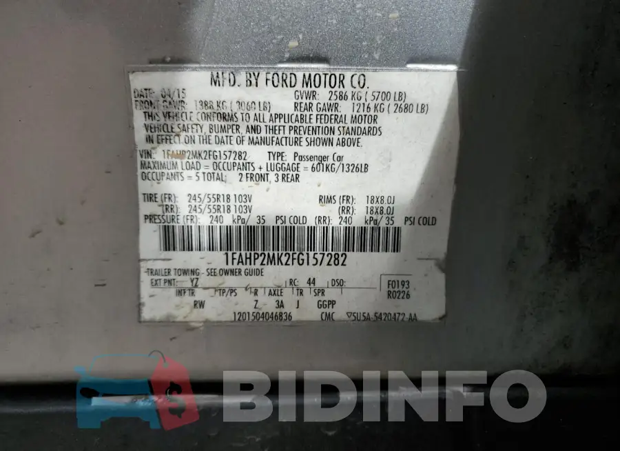1FAHP2MK2FG157282 Photo# 13