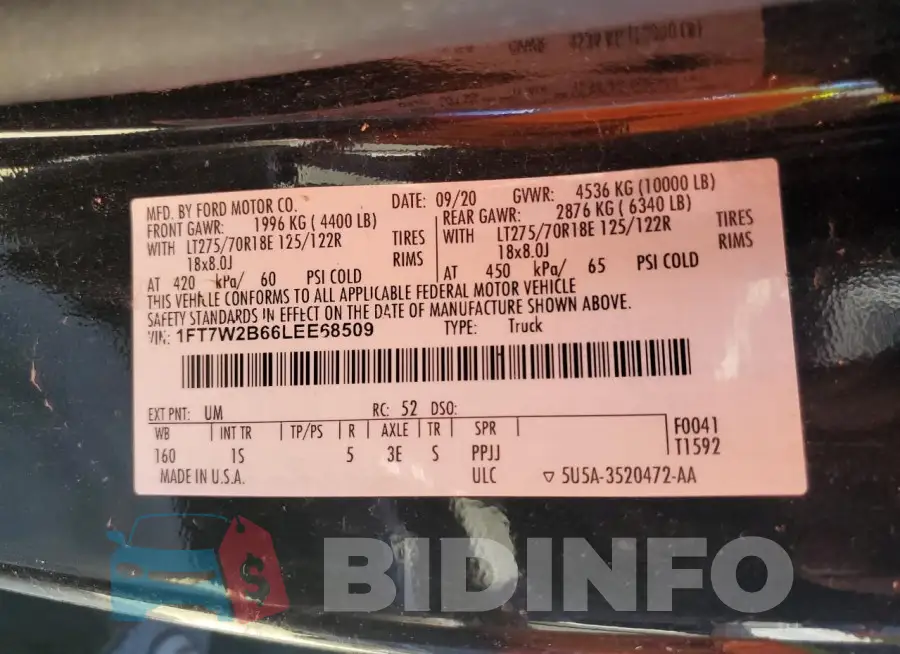 1FT7W2B66LEE68509 Photo# 12