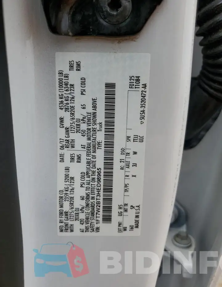 1FT7W2BT3HED98965 Photo# 13
