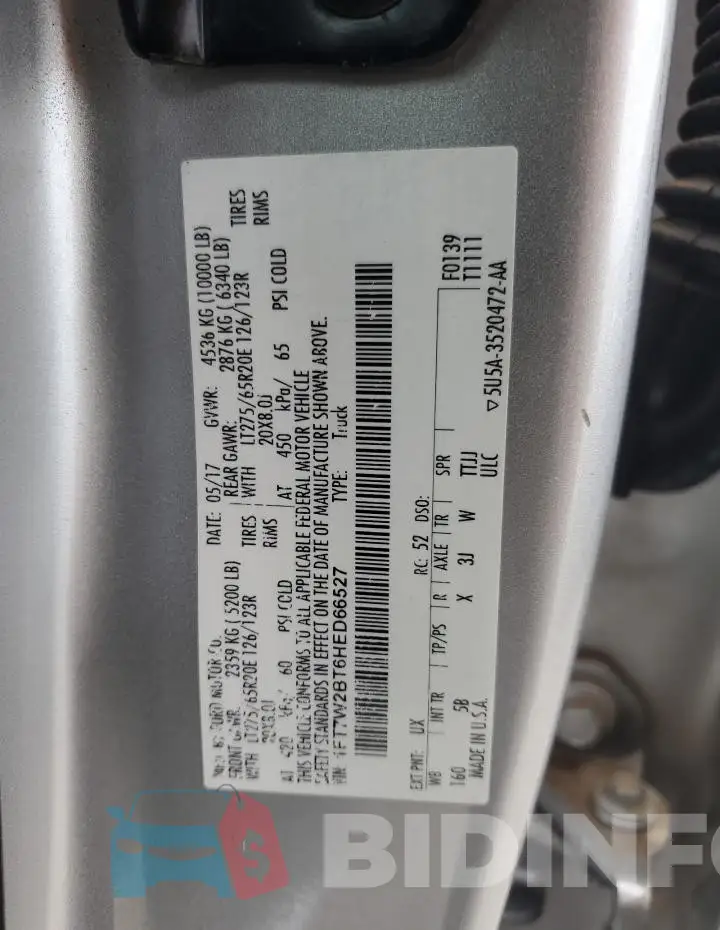 1FT7W2BT6HED66527 Photo# 12