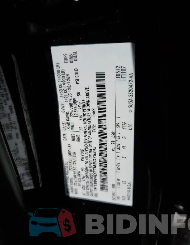 1FT8W4DT7MED75843 Photo# 10