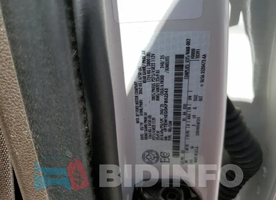 1FTEW1EG5KFB52243 Photo# 12