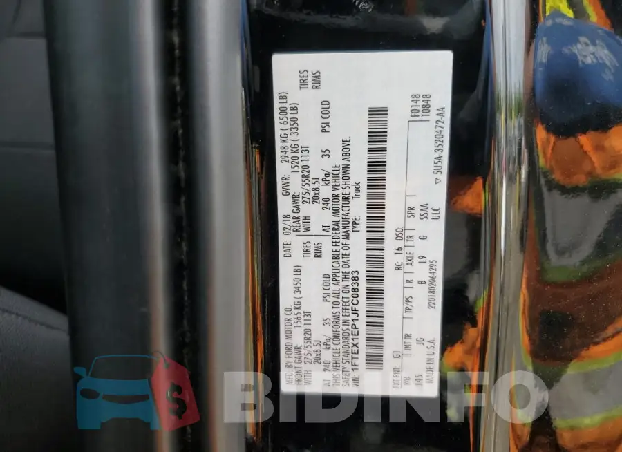 1FTEX1EP1JFC08383 Photo# 14