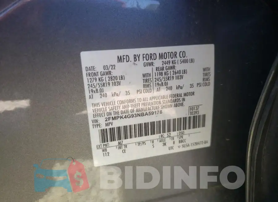 2FMPK4G93NBA59176 Photo# 14