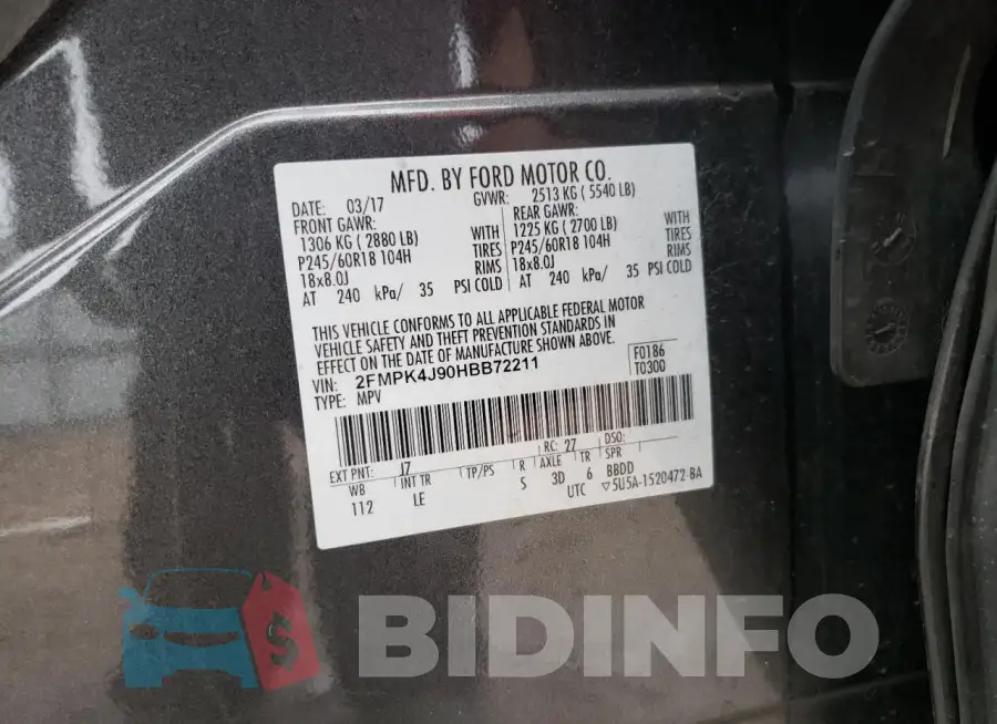2FMPK4J90HBB72211 Photo# 13