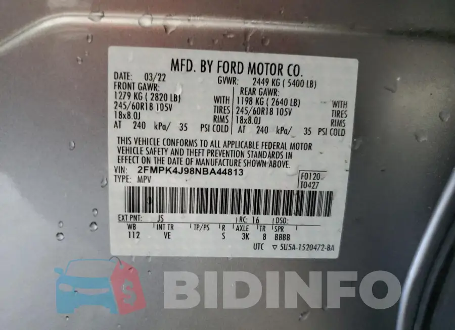 2FMPK4J98NBA44813 Photo# 13
