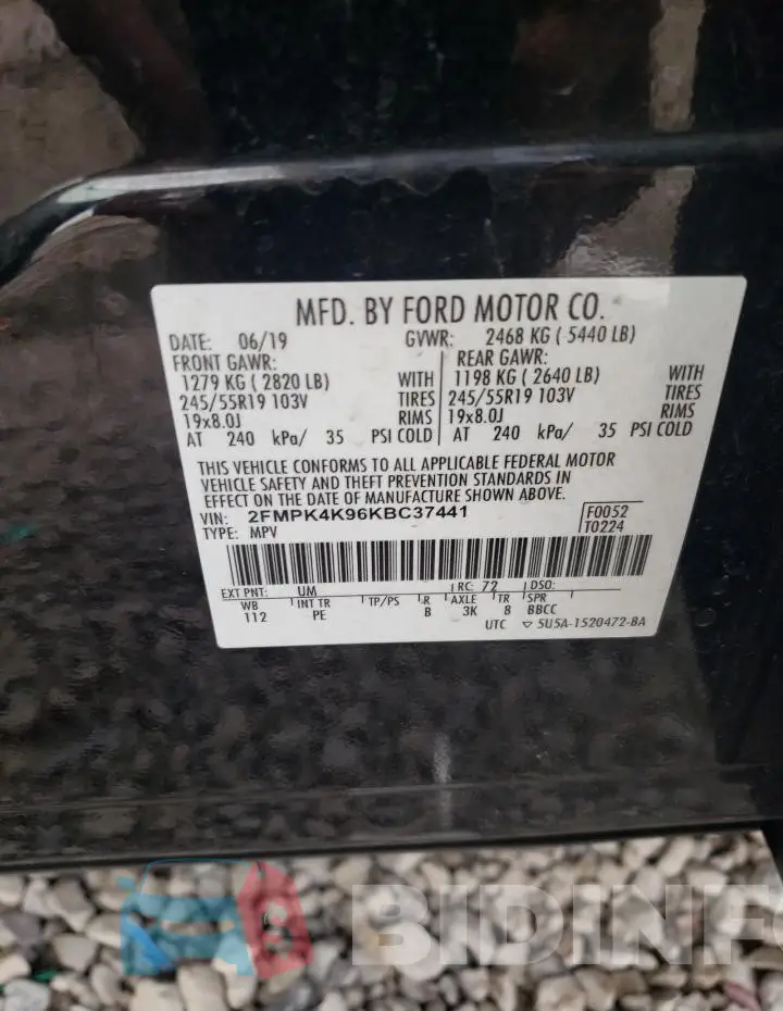 2FMPK4K96KBC37441 Photo# 13
