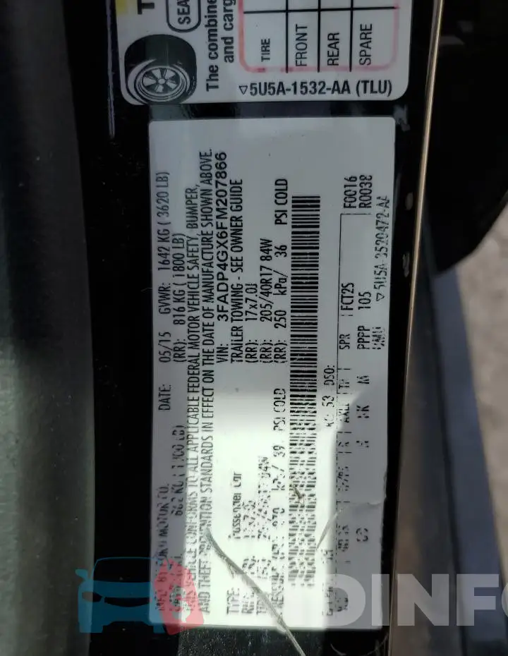 3FADP4GX6FM207866 Photo# 13