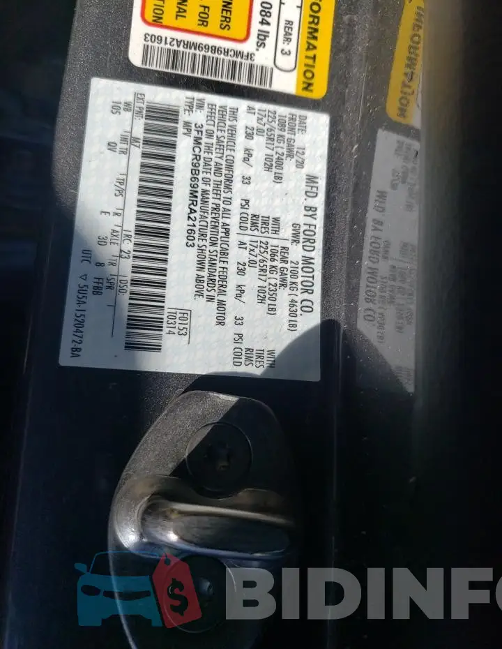3FMCR9B69MRA21603 Photo# 12