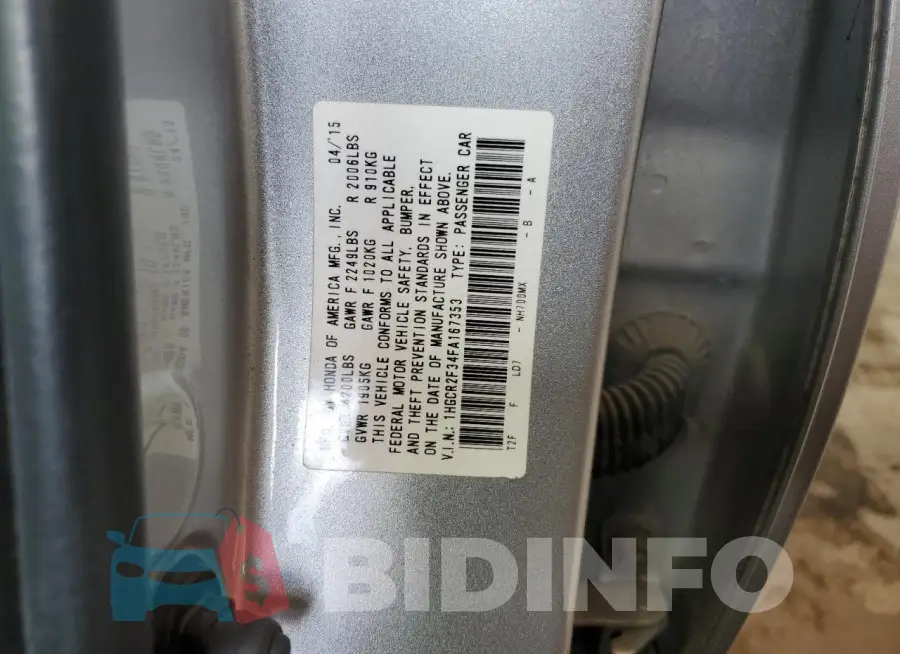 1HGCR2F34FA167353 Photo# 12