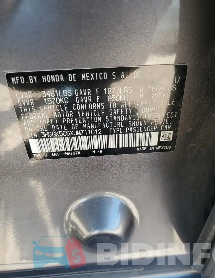 3HGGK5G6XJM711012 Photo# 12