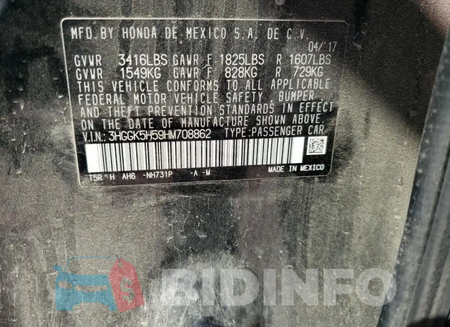 3HGGK5H59HM708862 Photo# 12