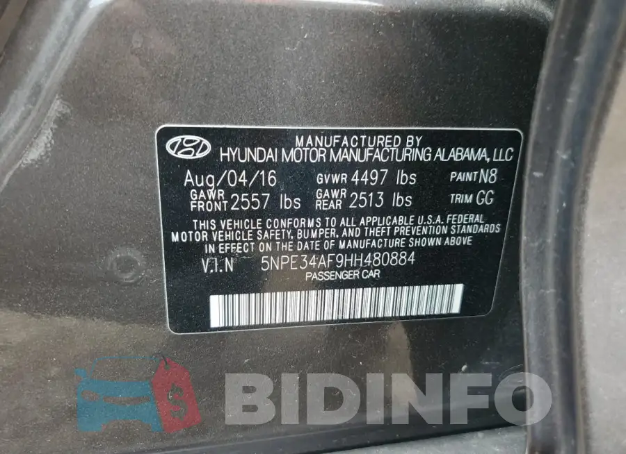 5NPE34AF9HH480884 Photo# 12