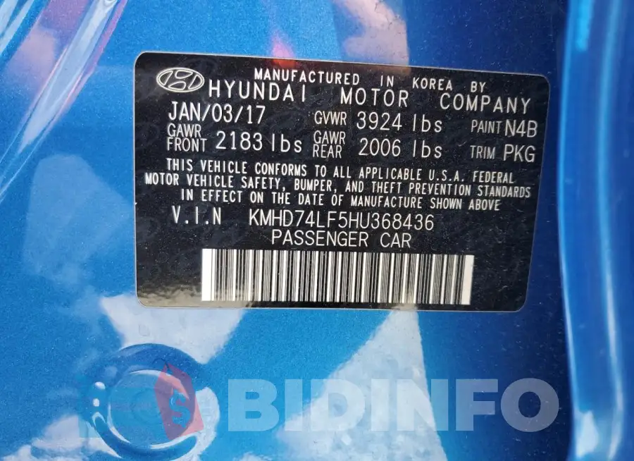 KMHD74LF5HU368436 Photo# 12