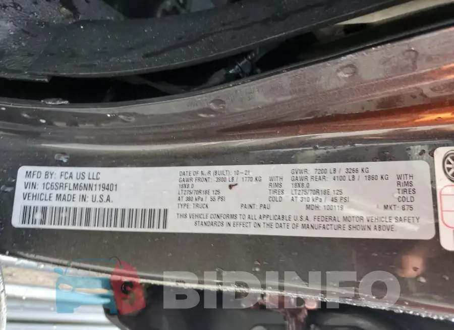 1C6SRFLM6NN119401 Photo# 13