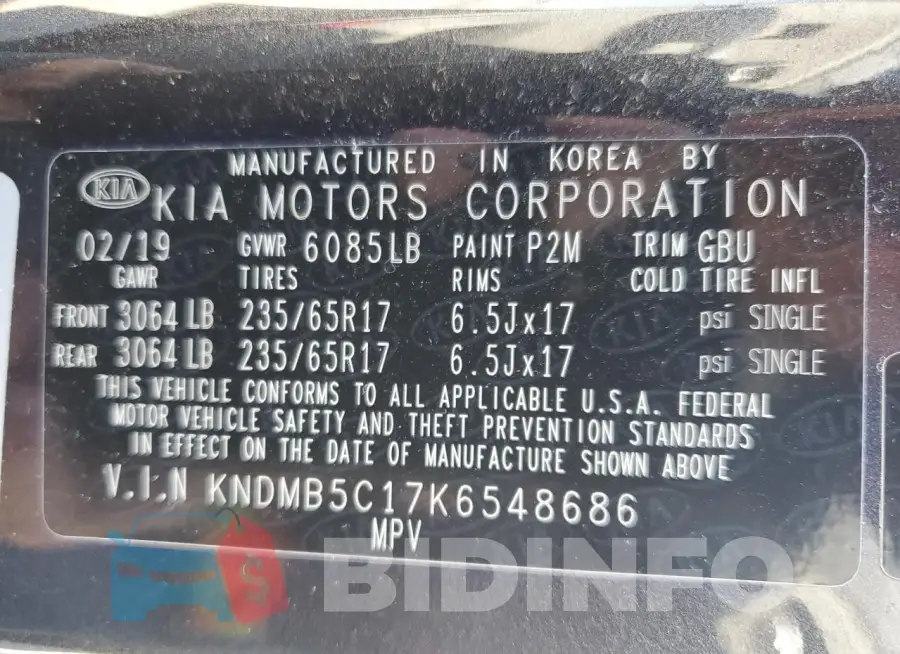 KNDMB5C17K6548686 Photo# 12