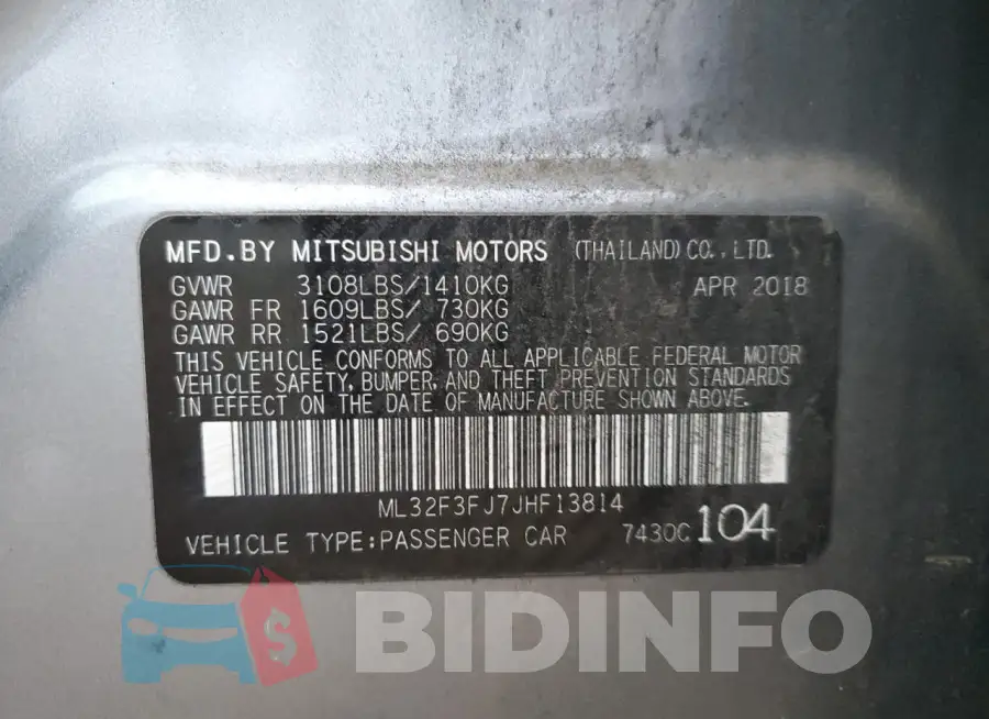 ML32F3FJ7JHF13814 Photo# 13