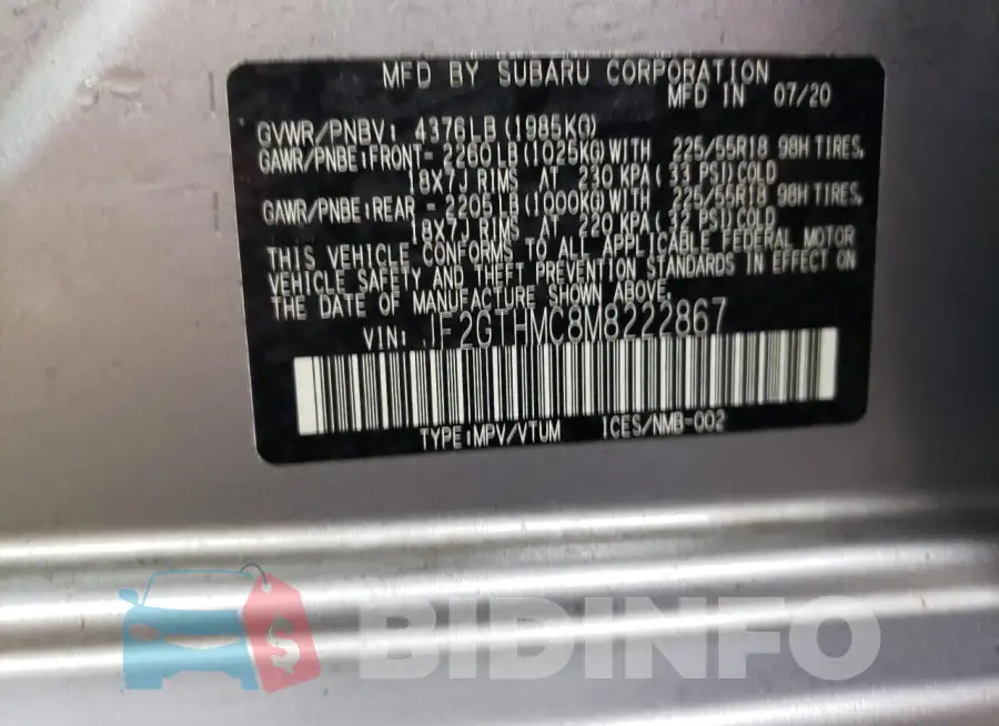 JF2GTHMC8M8222867 Photo# 13