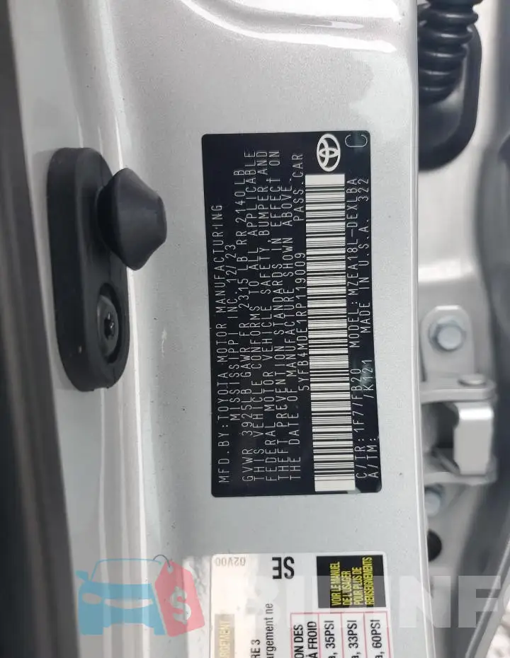 5YFB4MDE1RP119009 Photo# 12