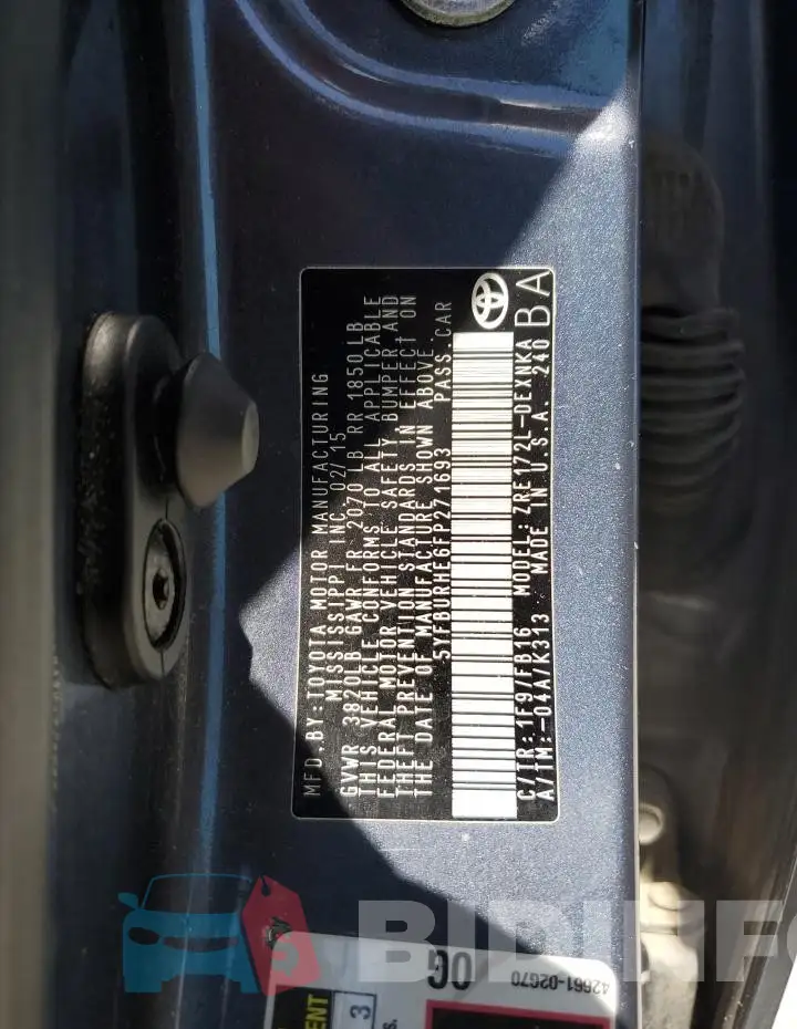 5YFBURHE6FP271693 Photo# 12