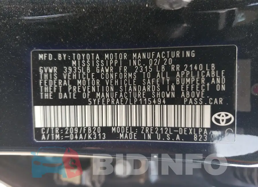 5YFEPRAE7LP115494 Photo# 12