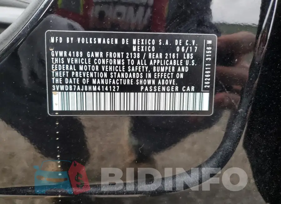3VWDB7AJ8HM414127 Photo# 13