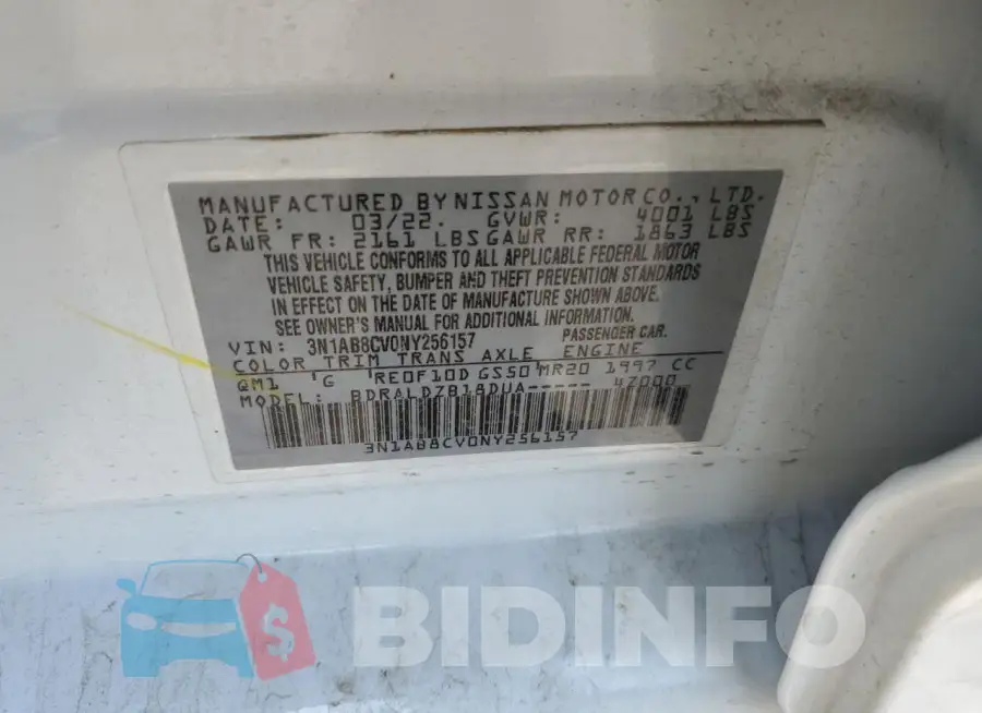 3N1AB8CV0NY256157 Photo# 12