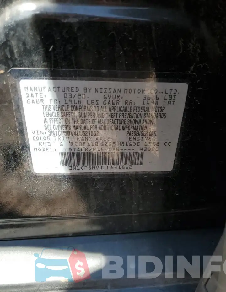 3N1CP5BV4LL521862 Photo# 12