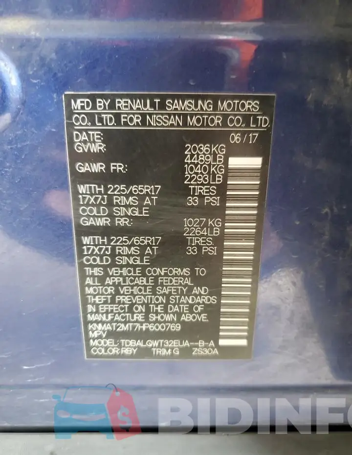 KNMAT2MT7HP600769 Photo# 13