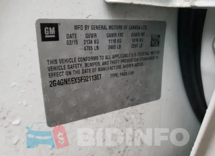 2G4GN5EX5F9211367 Photo# 12
