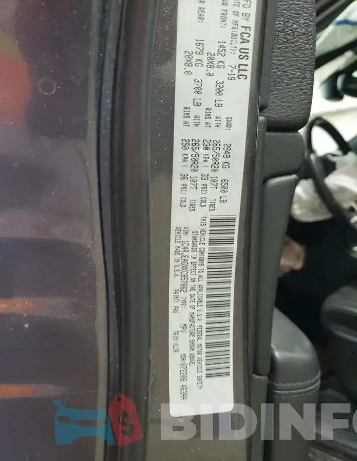 1C4RJEAGXKC857862 Photo# 12