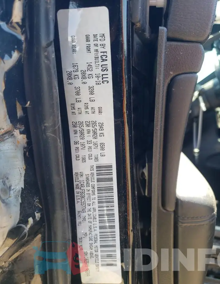 1C4RJFBG9KC557749 Photo# 13
