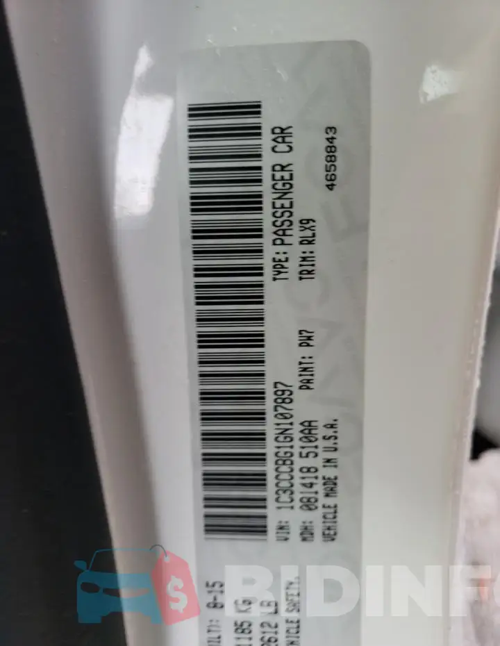 1C3CCCBG1GN107897 Photo# 13