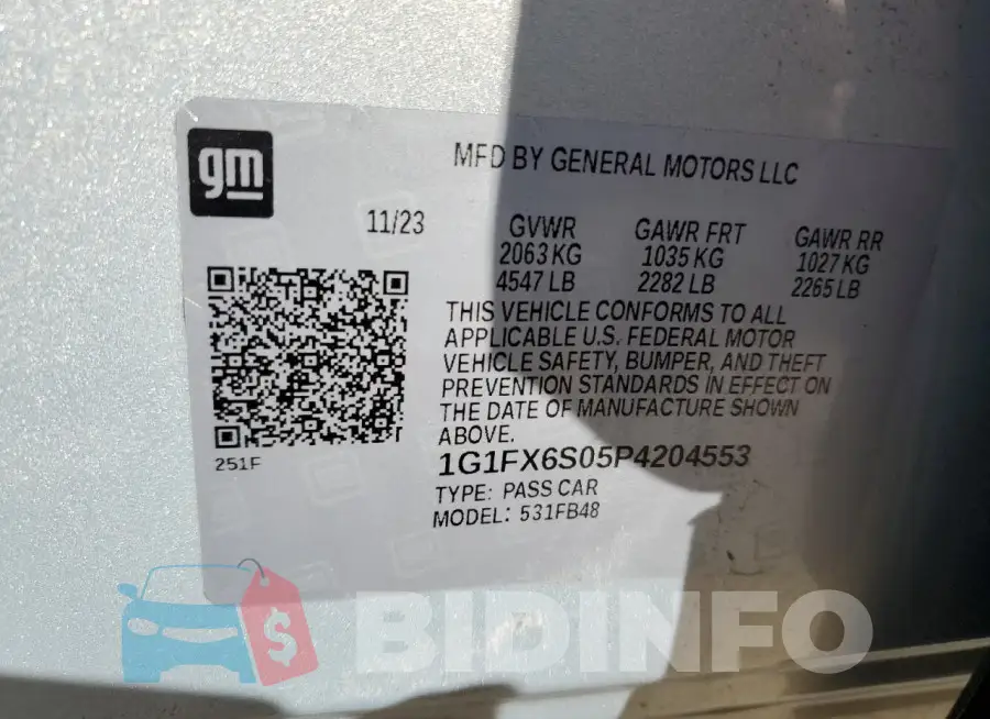 1G1FX6S05P4204553 Photo# 12