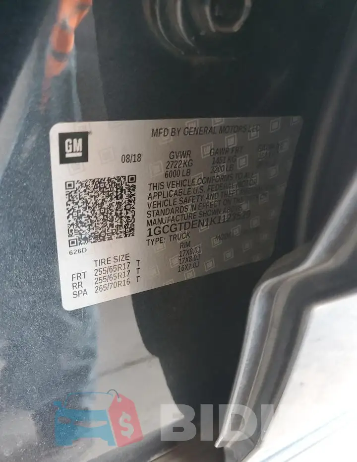 1GCGTDEN1K1123529 Photo# 12