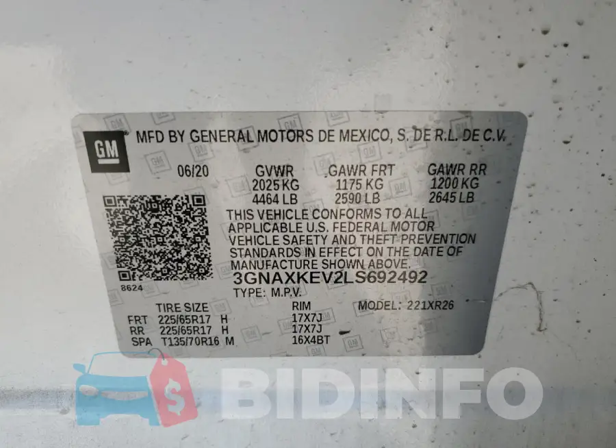 3GNAXKEV2LS692492 Photo# 12