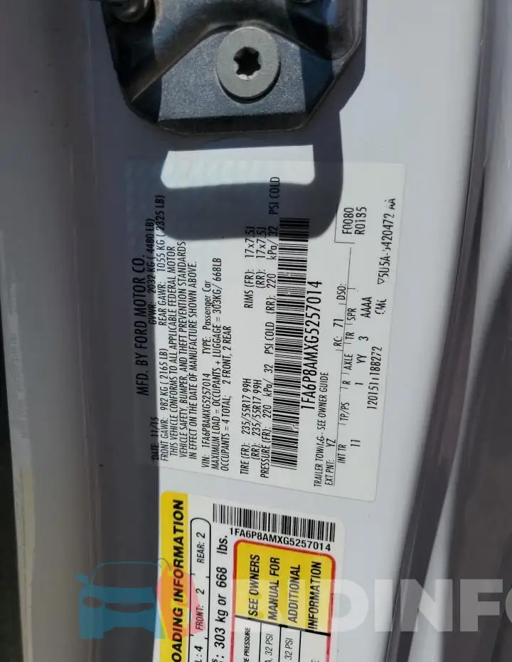 1FA6P8AMXG5257014 Photo# 12