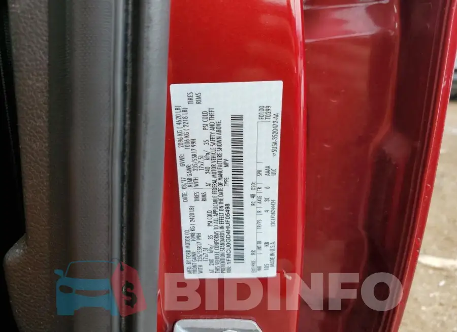 1FMCU0GD4HUF05498 Photo# 13
