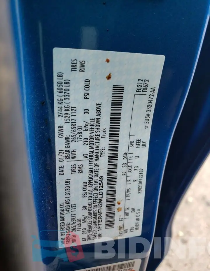 1FTER4FH2MLD12549 Photo# 12