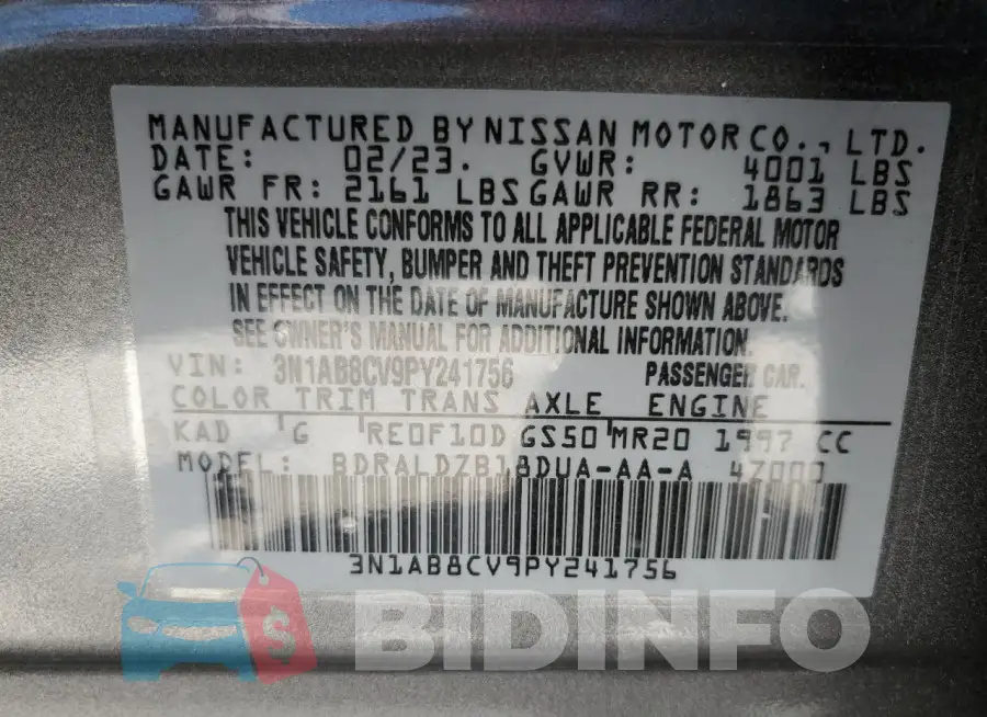 3N1AB8CV9PY241756 Photo# 13