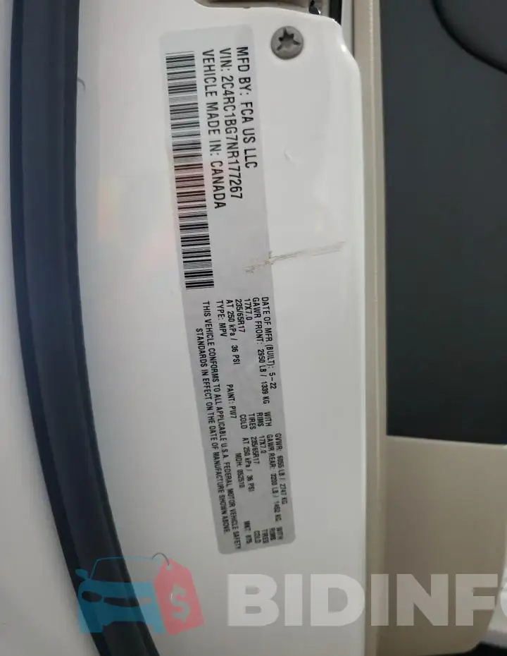 2C4RC1BG7NR177267 Photo# 13
