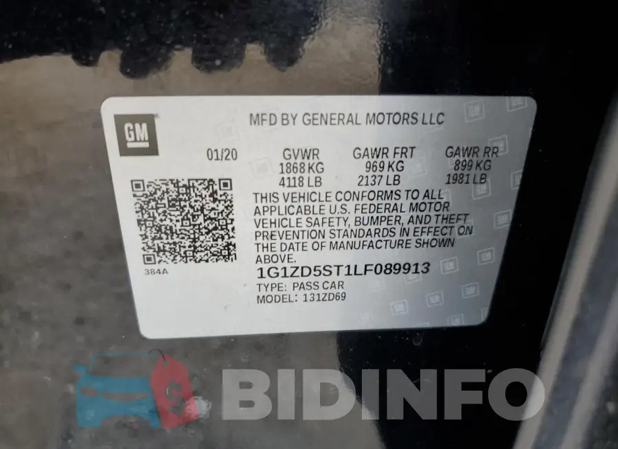 1G1ZD5ST1LF089913 Photo# 12