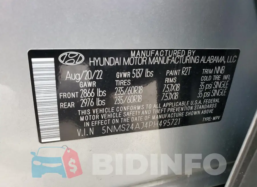 5NMS24AJ4PH495721 Photo# 13