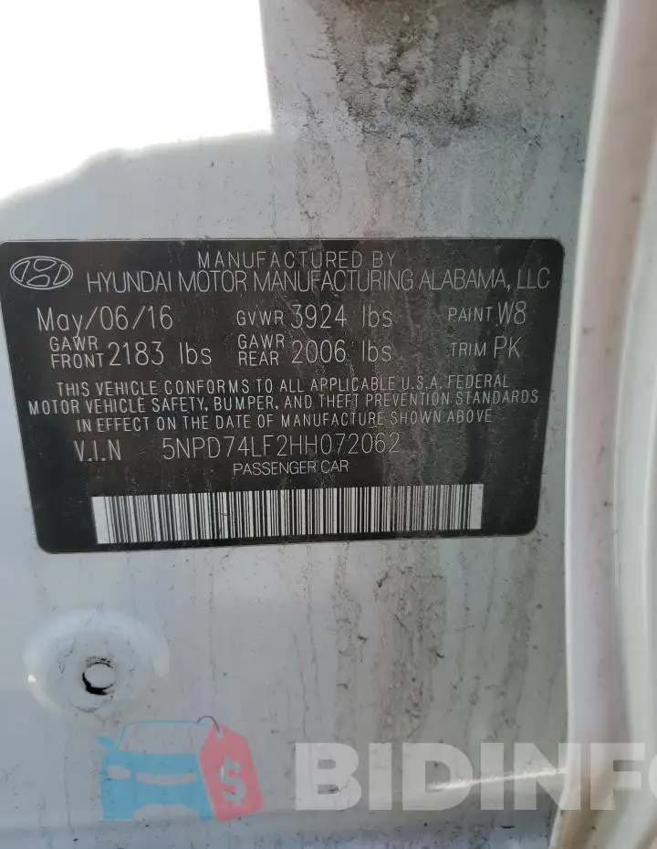 5NPD74LF2HH072062 Photo# 12