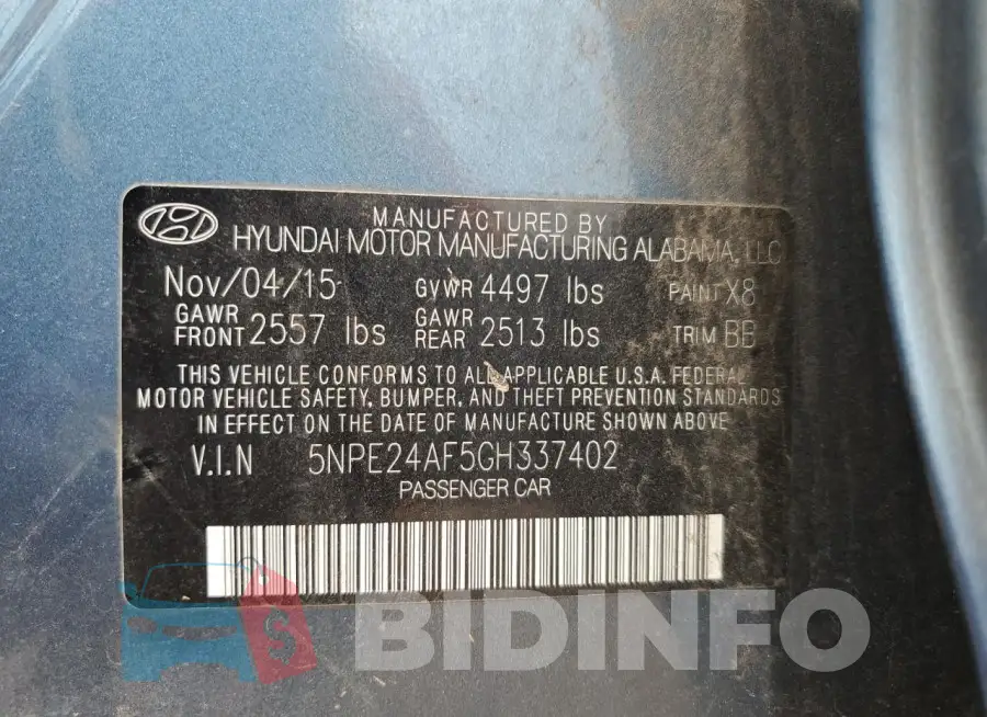 5NPE24AF5GH337402 Photo# 12